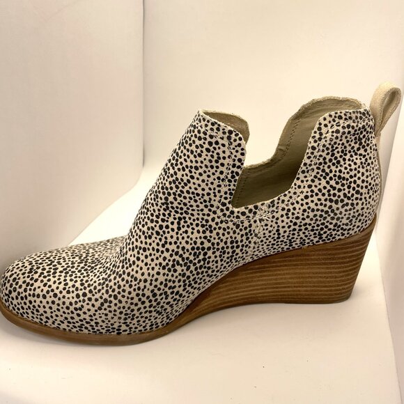 TOMS Kallie Wedge Bootie – Macadamia Mini Cheetah Print, Size 11 - Picture 7 of 7